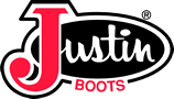 trademarked Justin Boots logo